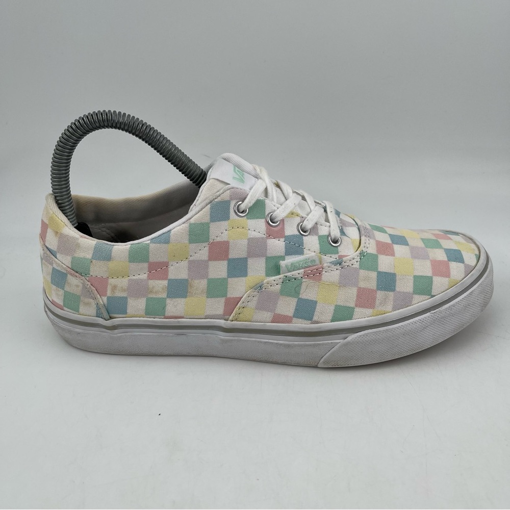 👞 Vans Big Girls Doheny Checkered Canvas Lace-up Shoes Sneakers - Size 5.5 Youth
